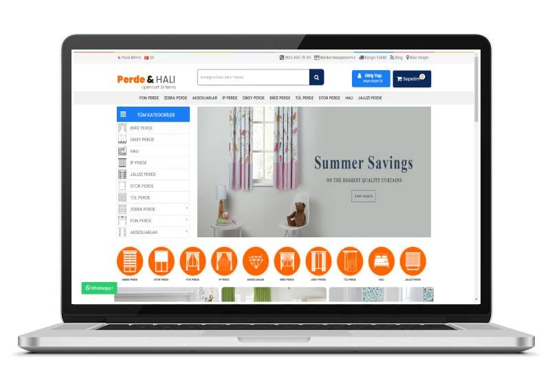 Opencart Perde Halı E-Ticaret