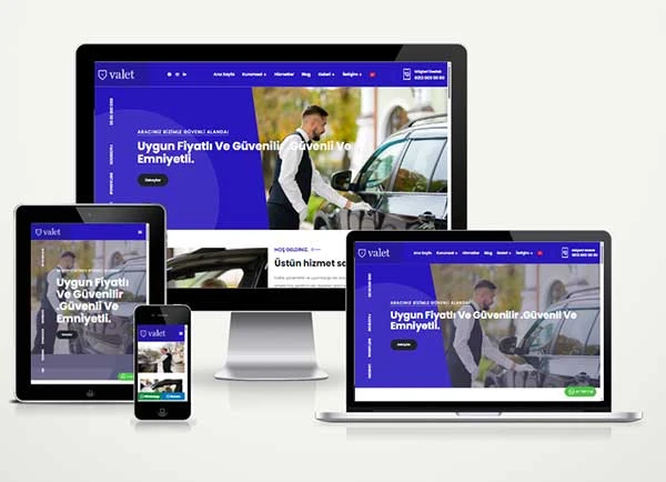 Vale Oto Park Firma Web Sitesi Paketi Valet